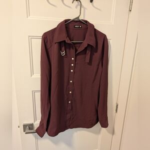 Joelle/Bordeaux Blouse Sz M